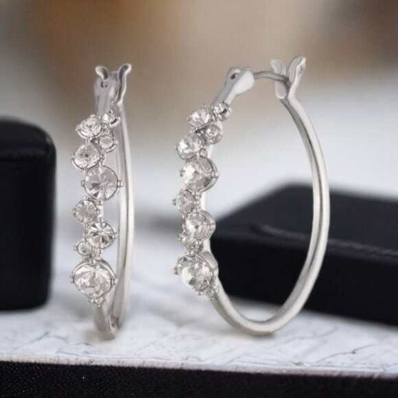 GIVENCHY Crystal Hoop Earrings - Picture 1 of 3